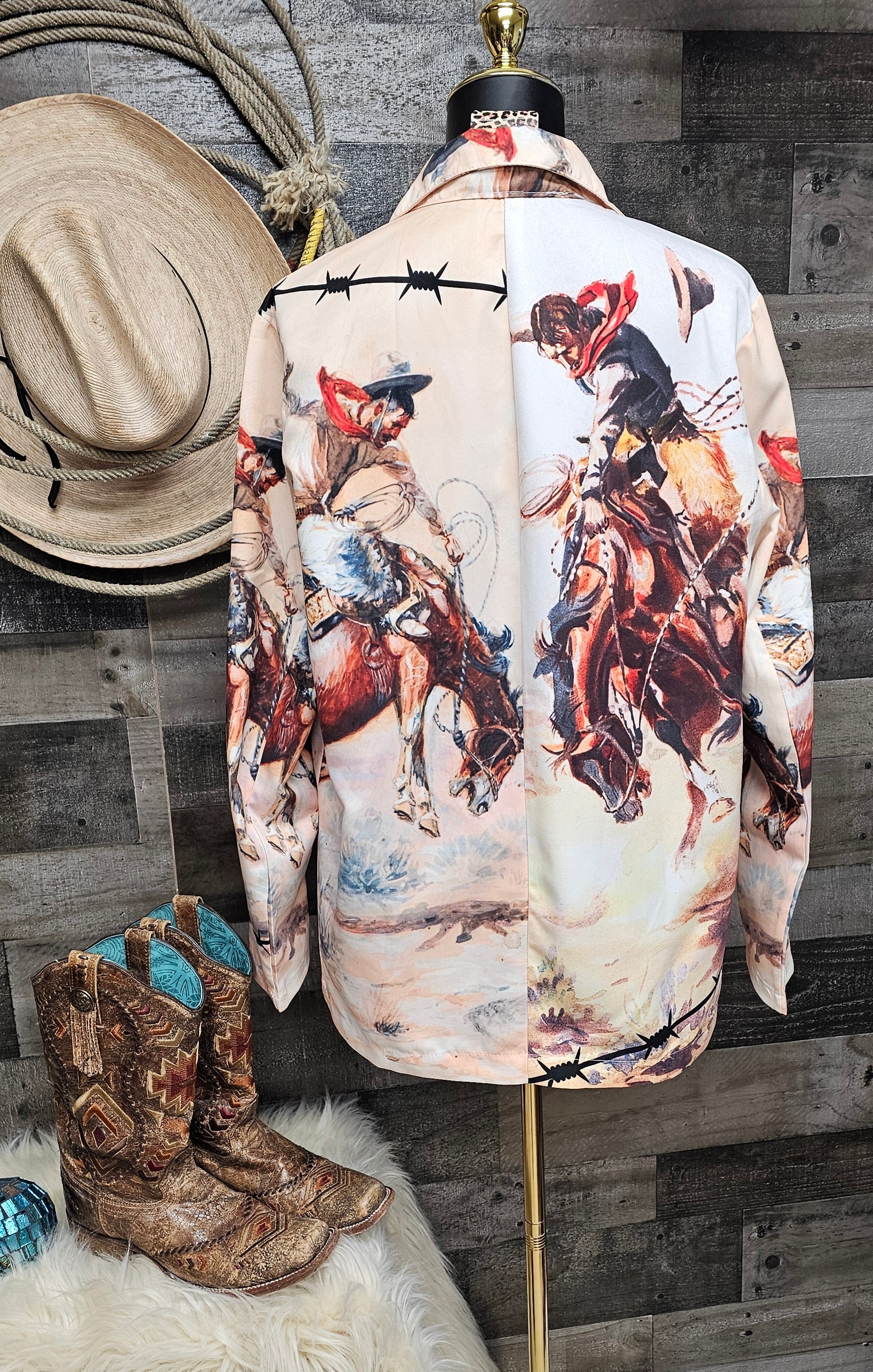Baha Ranch Yeehaw Cowboy Vintage Western Retro Blazer by Baha Ranch Western Wear - product image 3
