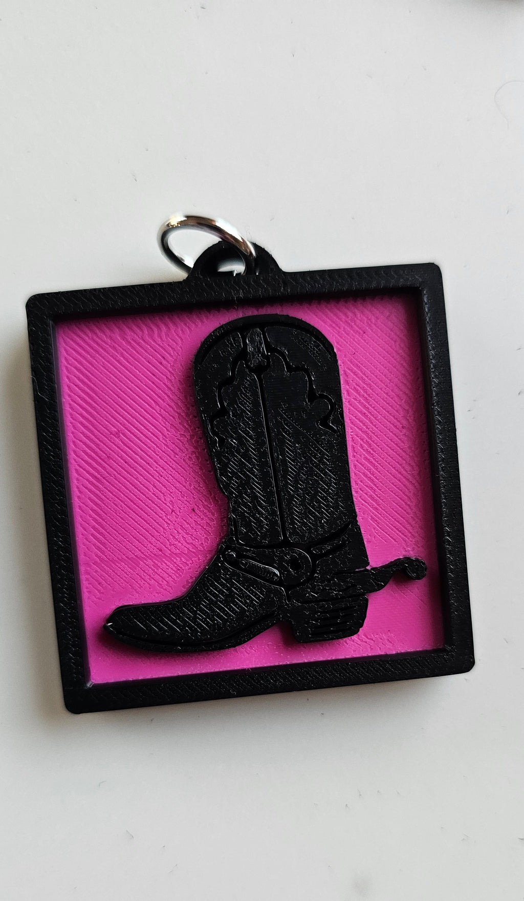 3D Print Picture Necklace on Deerskin Leather Western Cowboy Horse Hat Boot Made in America by Baha Ranch Western Wear -...