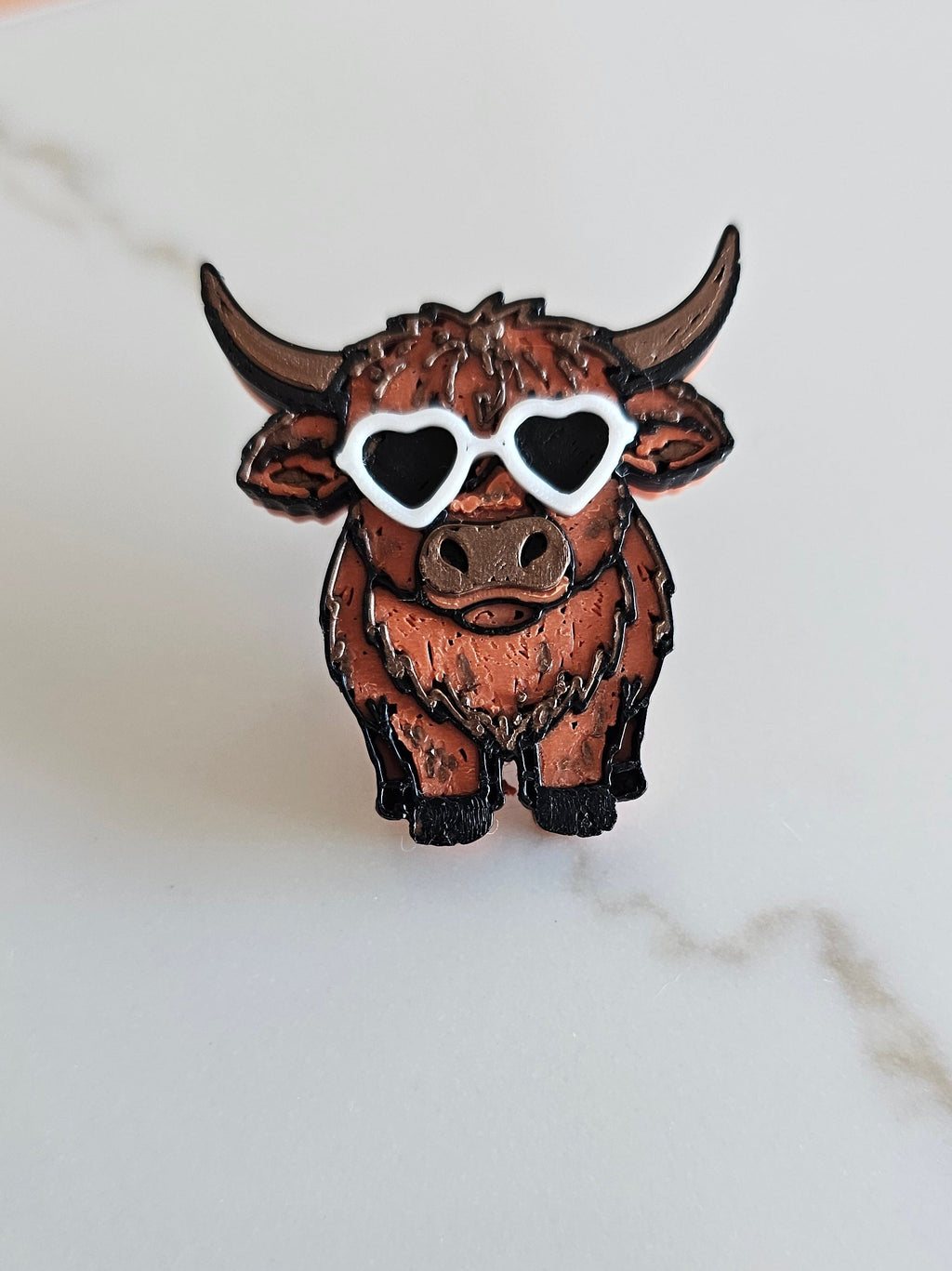 Bag of 25 -Boutique 3d Printed Package Inserts Cool Highland Brown Cow Made in America by Baha Ranch Western Wear -...