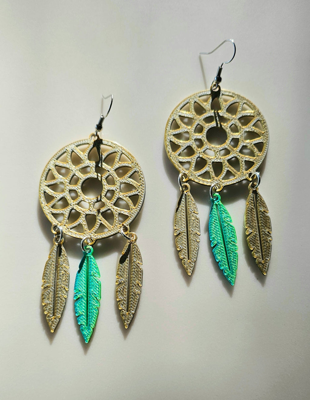 3D Print Dreamcatcher Boho Earrings Made in America by Baha Ranch Western Wear