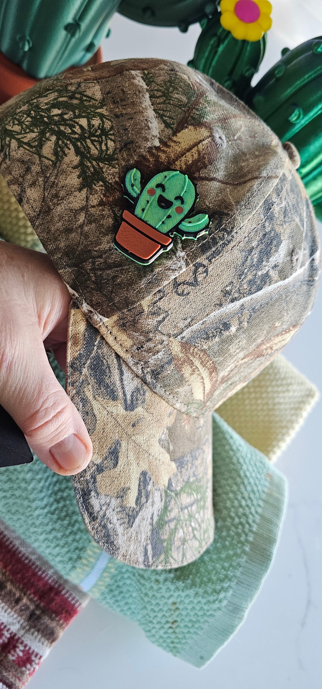 3d Happy Cactus Hat Pin by Baha Ranch Western Wear - product image 3