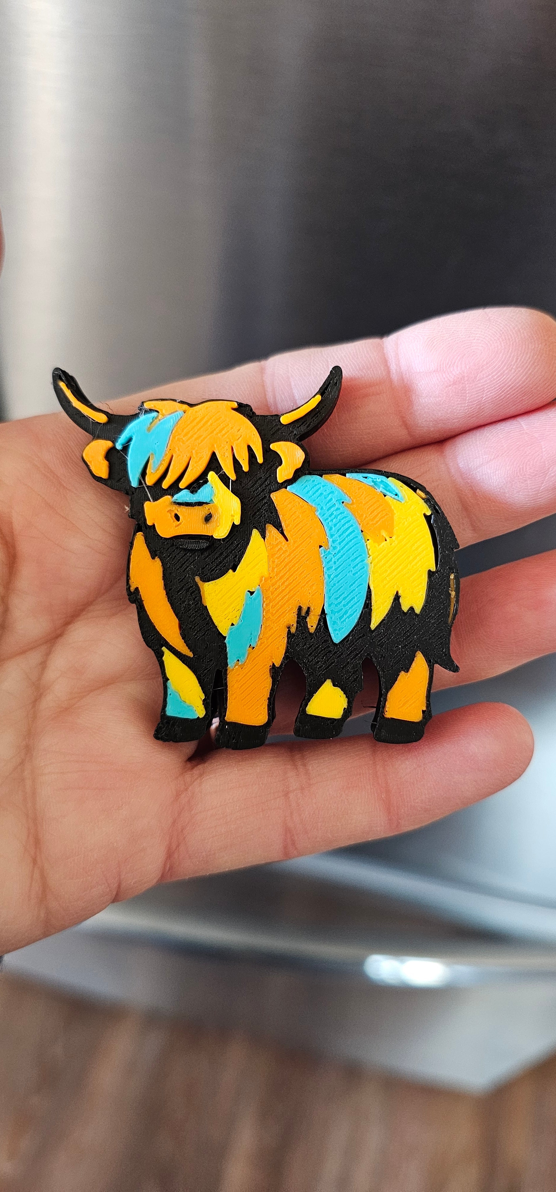 3d Printed Farm Western Longorn Horse Cow Magnet Made in America by Baha Ranch Western Wear - product image 2