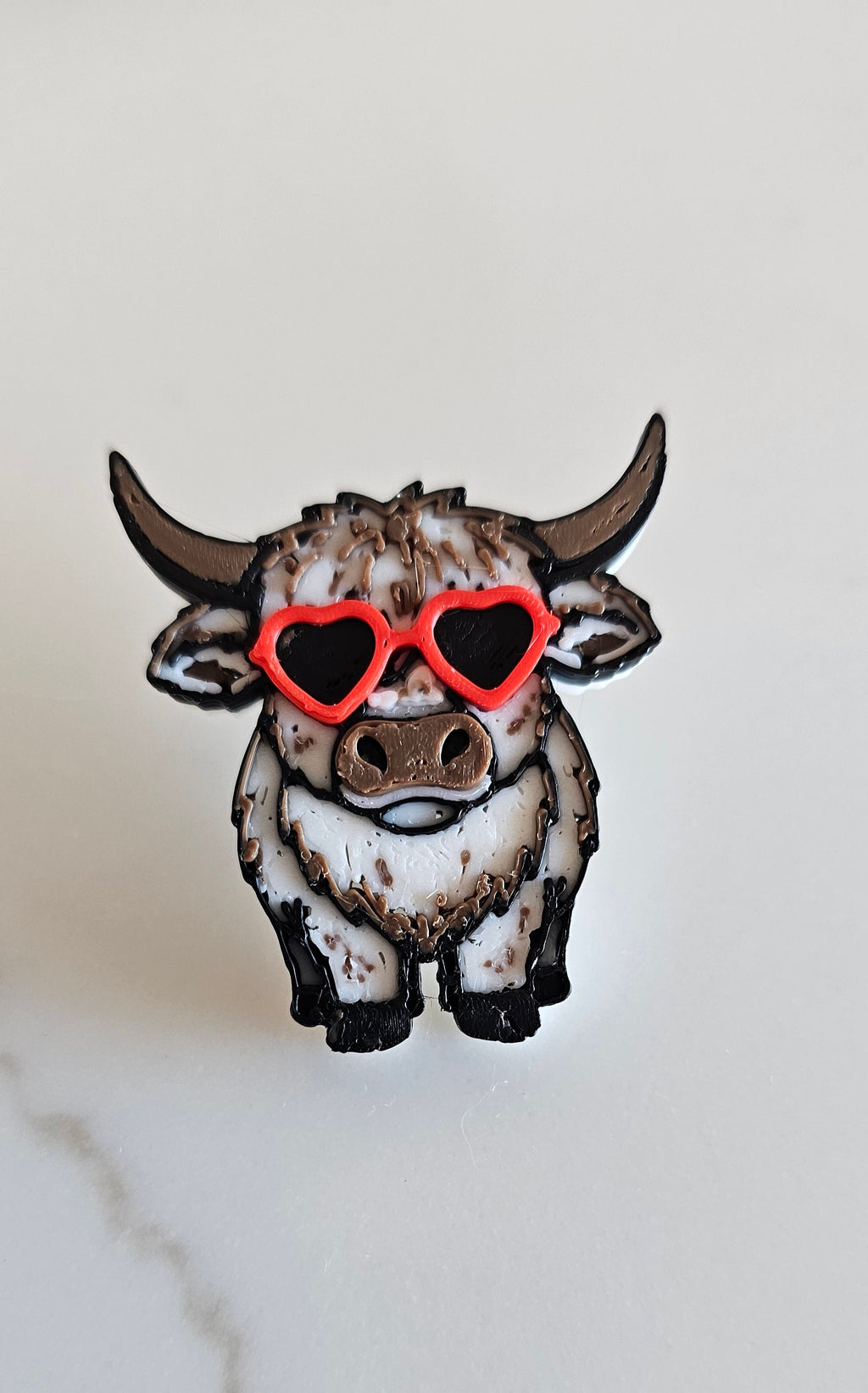 3d Printed Cool Highland Cow Hat Pin Made in America by Baha Ranch Western Wear