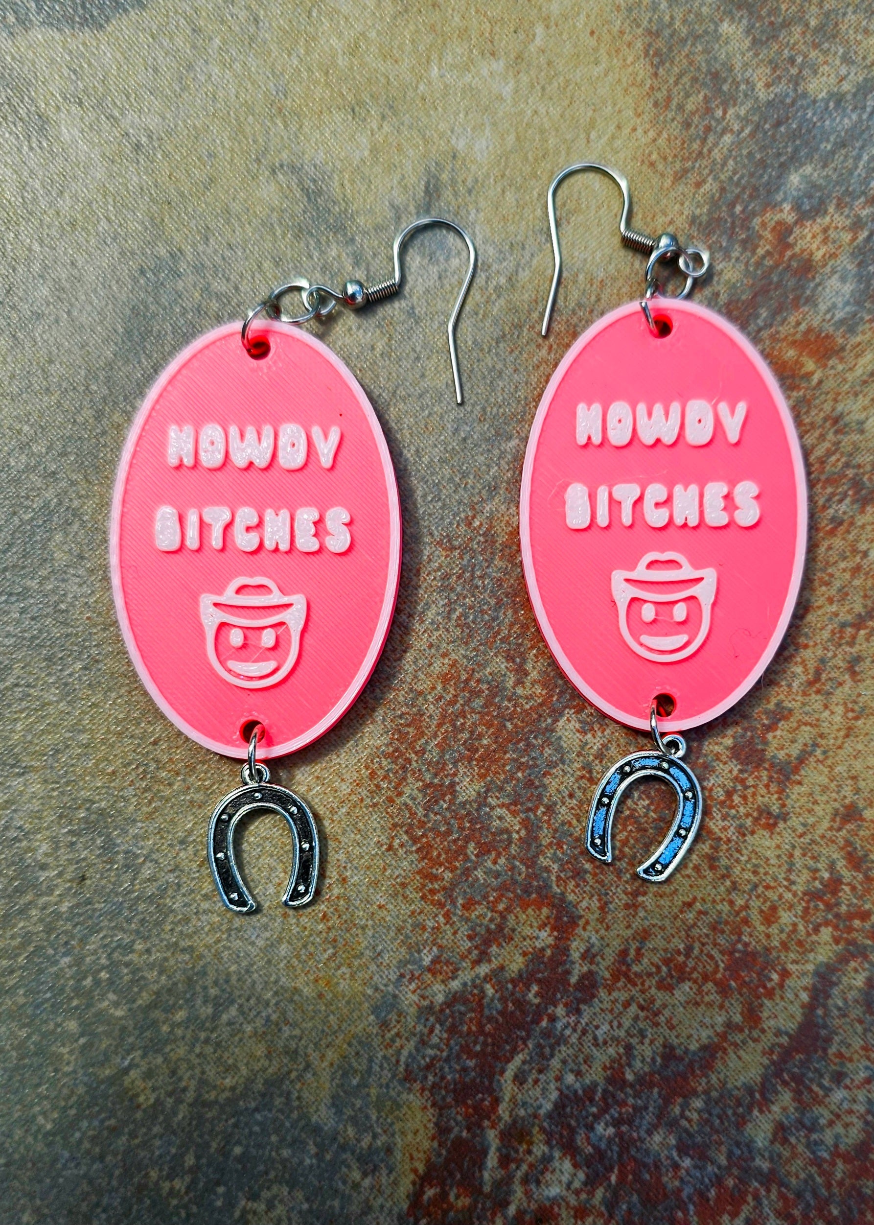 3D Printed Word Salad Earrings by Baha Ranch Western Wear - product image 4