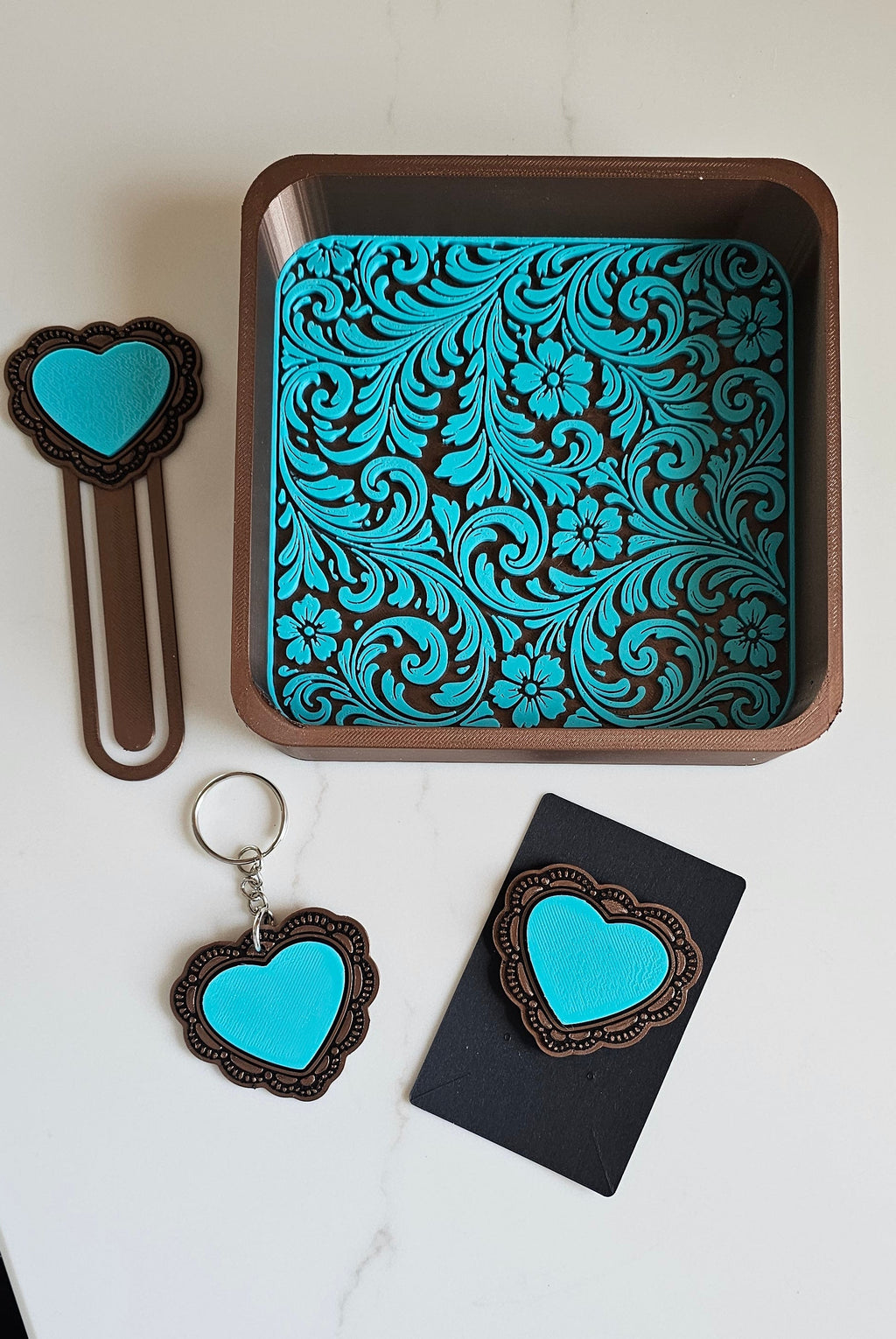 Baha Ranch 3D Deluxe Mom Daughter Bride Gift Set Tray Keychain Pin Bookmark by Baha Ranch Western Wear