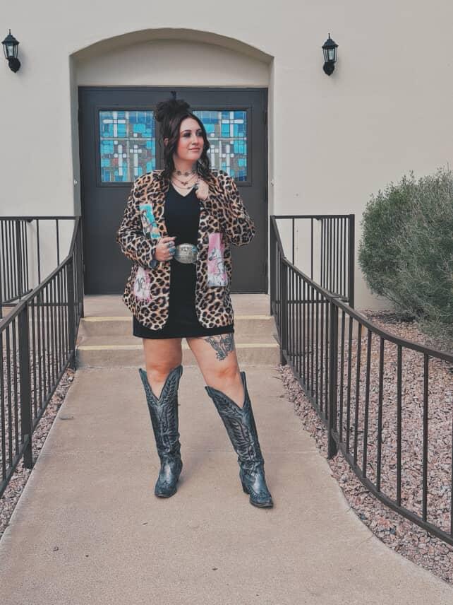 Baha Ranch Retro Pop Western Wild West Leopard Blazer by Baha Ranch Western Wear - product image 7