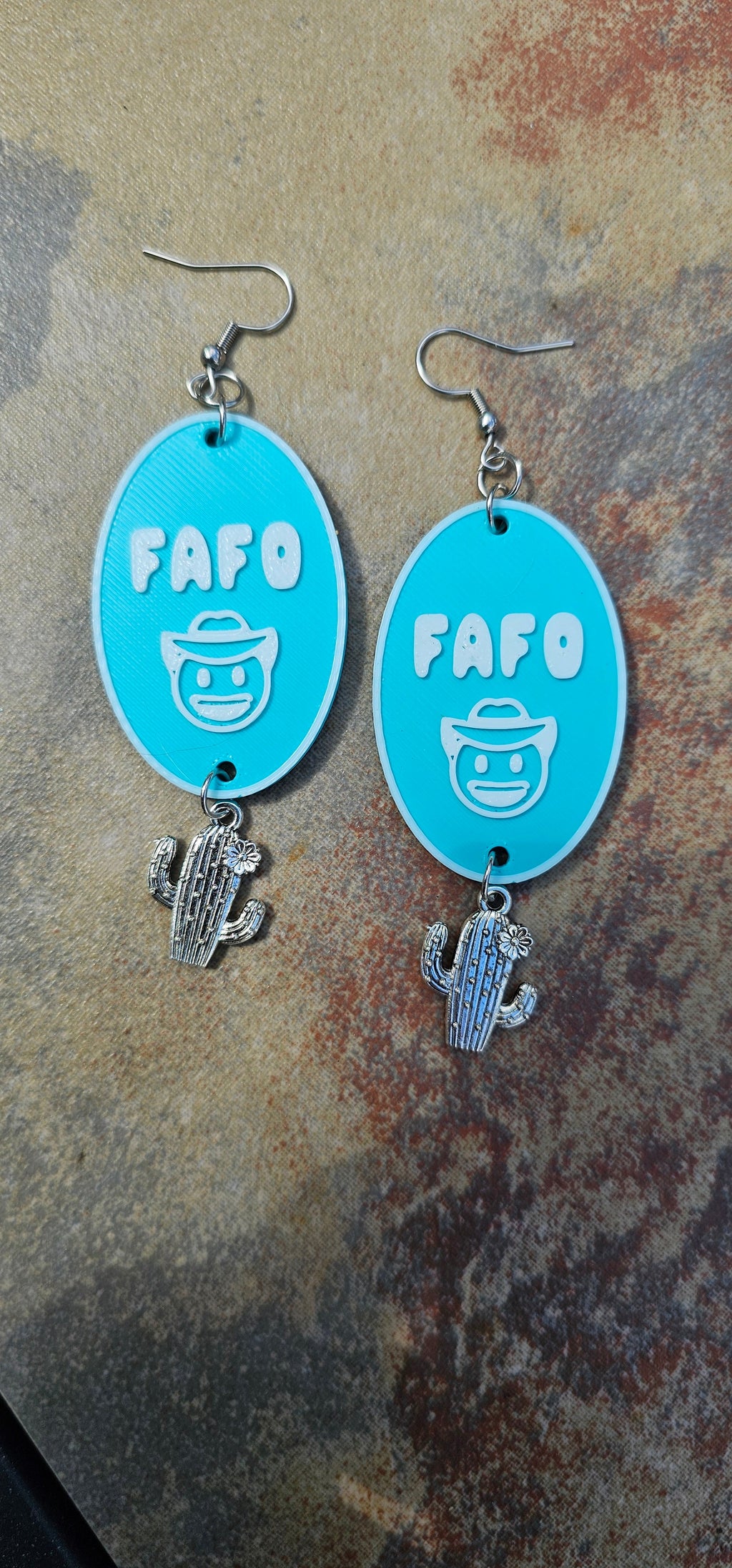3D Printed Word Salad Earrings by Baha Ranch Western Wear - product image 5