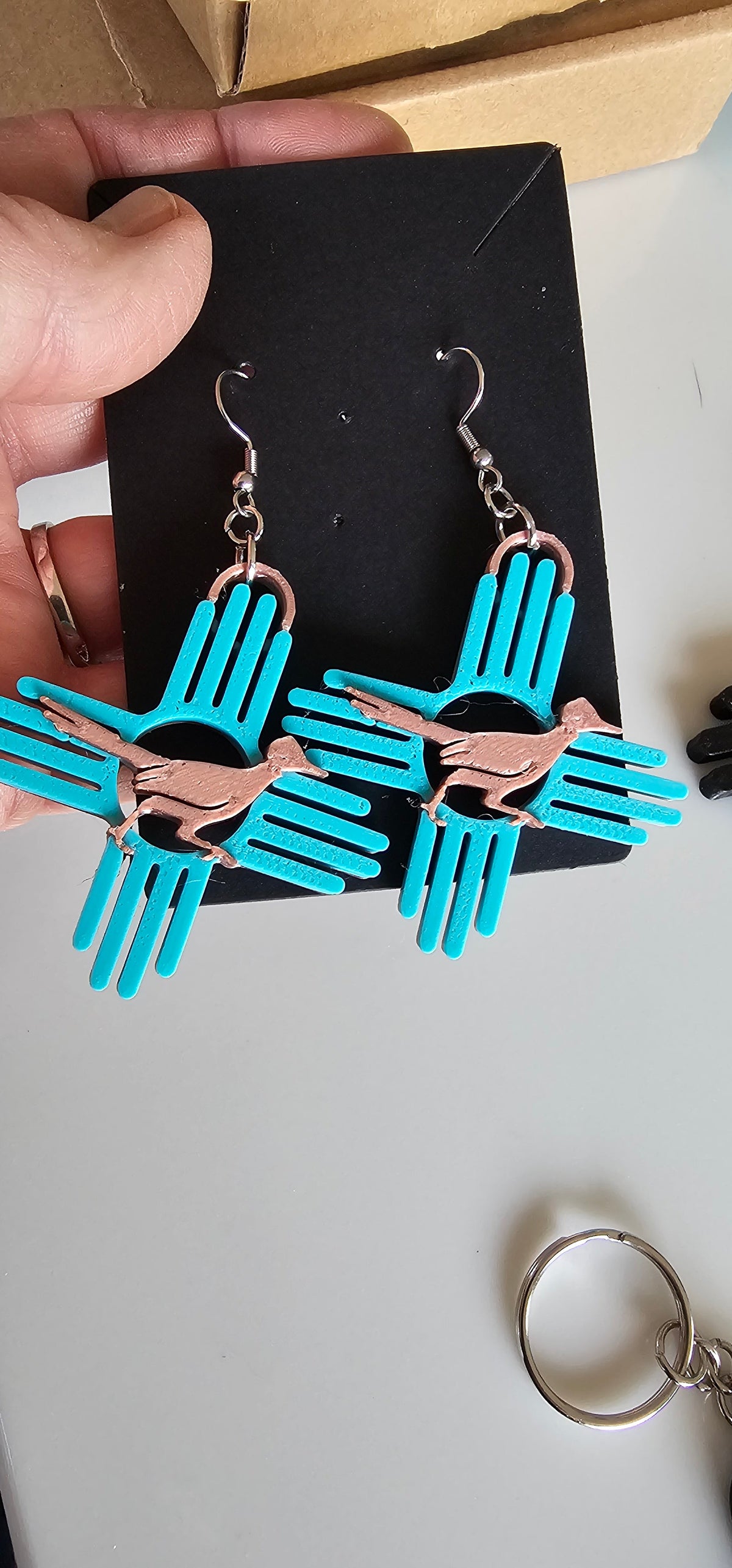 3D New Mexico Zia Magnet or Bookmark or Keychain or Earrings by Baha Ranch Western Wear - product image 7