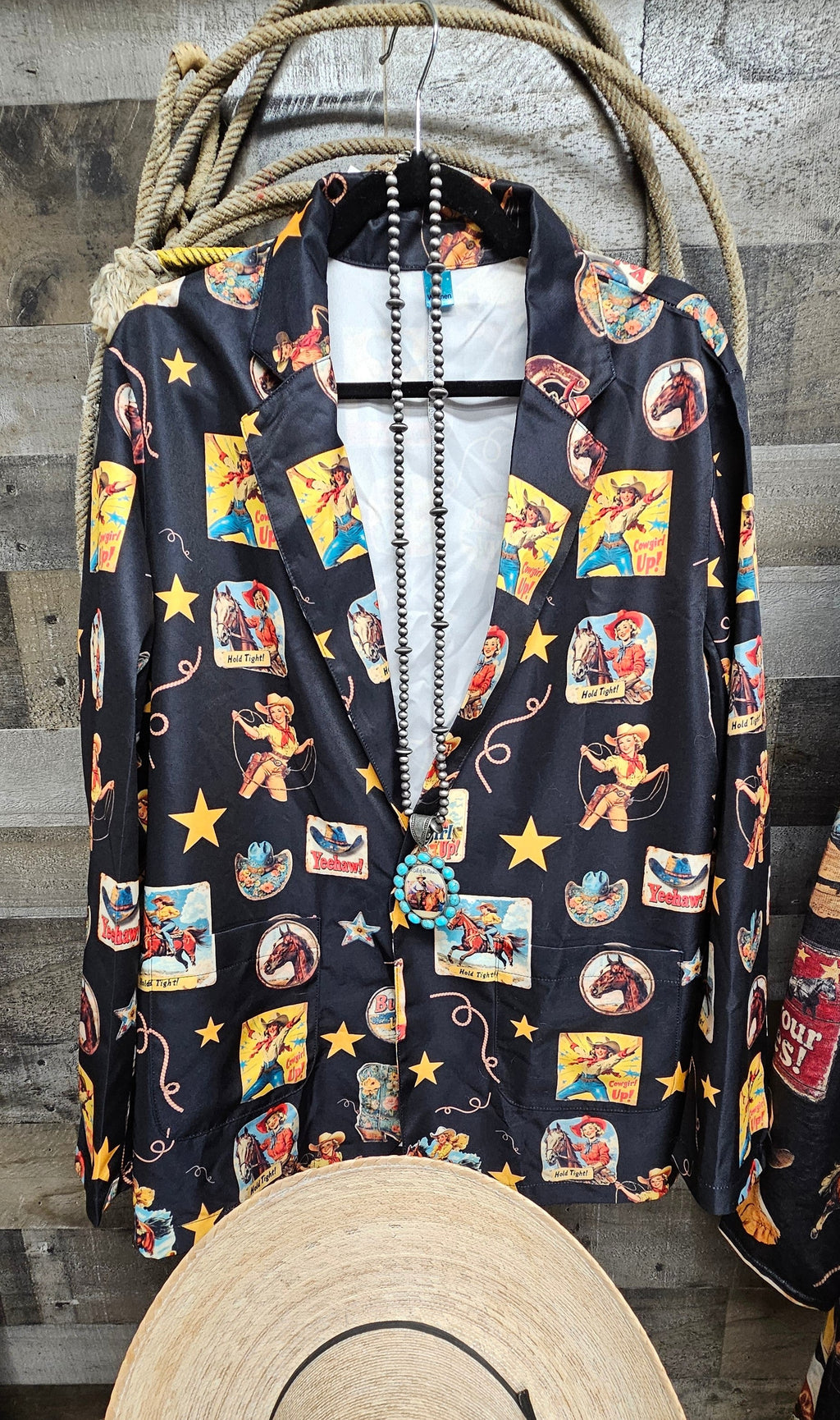 Baha Ranch Vintage Cowgirl Collage Western Blazer by Baha Ranch Western Wear - product image 2