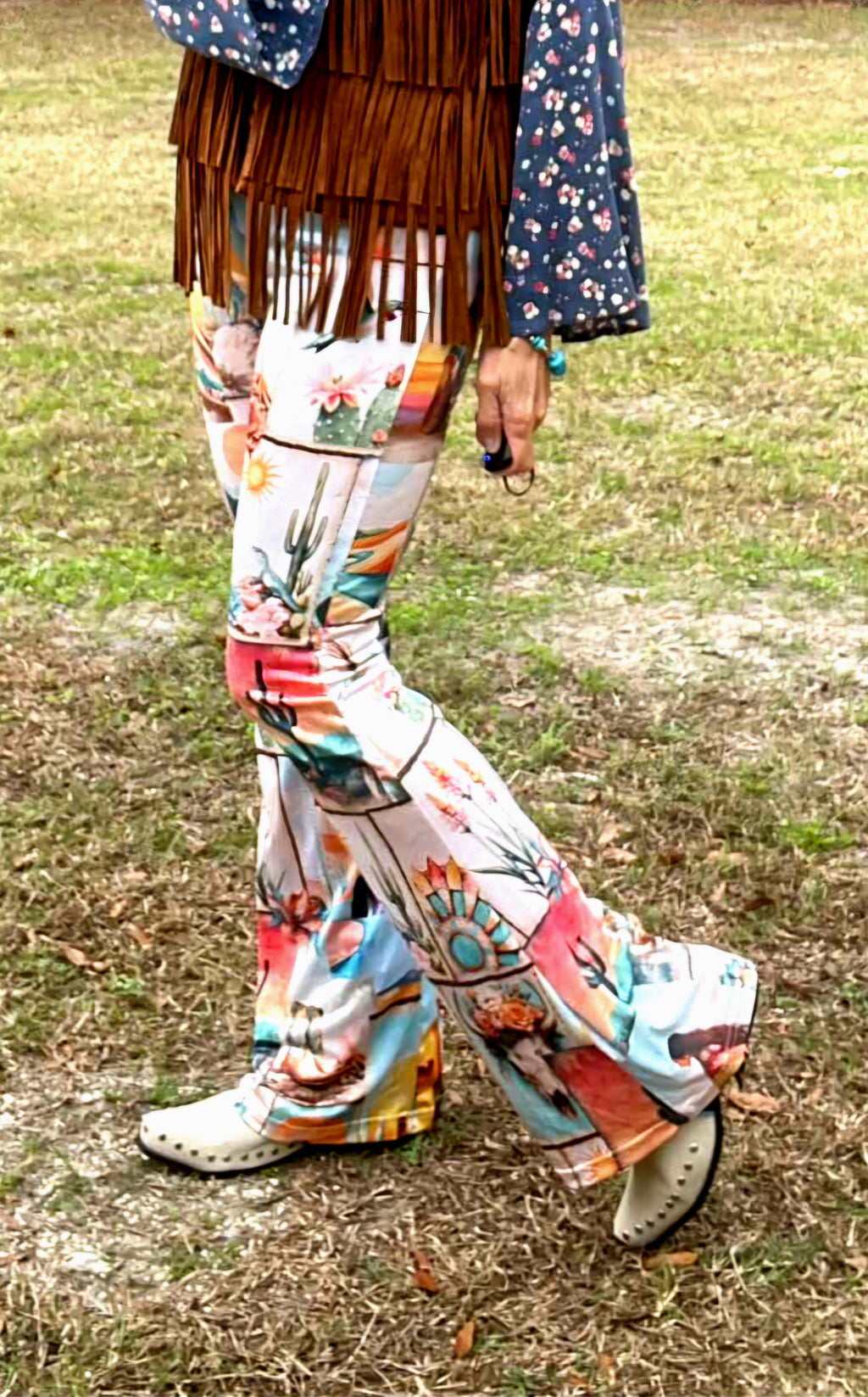 Baha Ranch Colores de Mexico Flare Pants Pictures of the Southwest by Baha Ranch Western Wear - product image 6