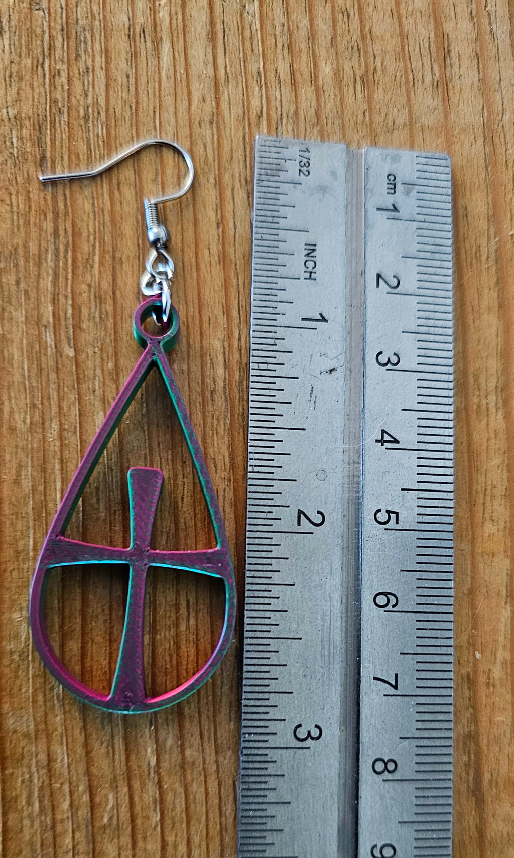 3D Print Christian Cross Faith Earrings Made in America by Baha Ranch Western Wear - product image 4