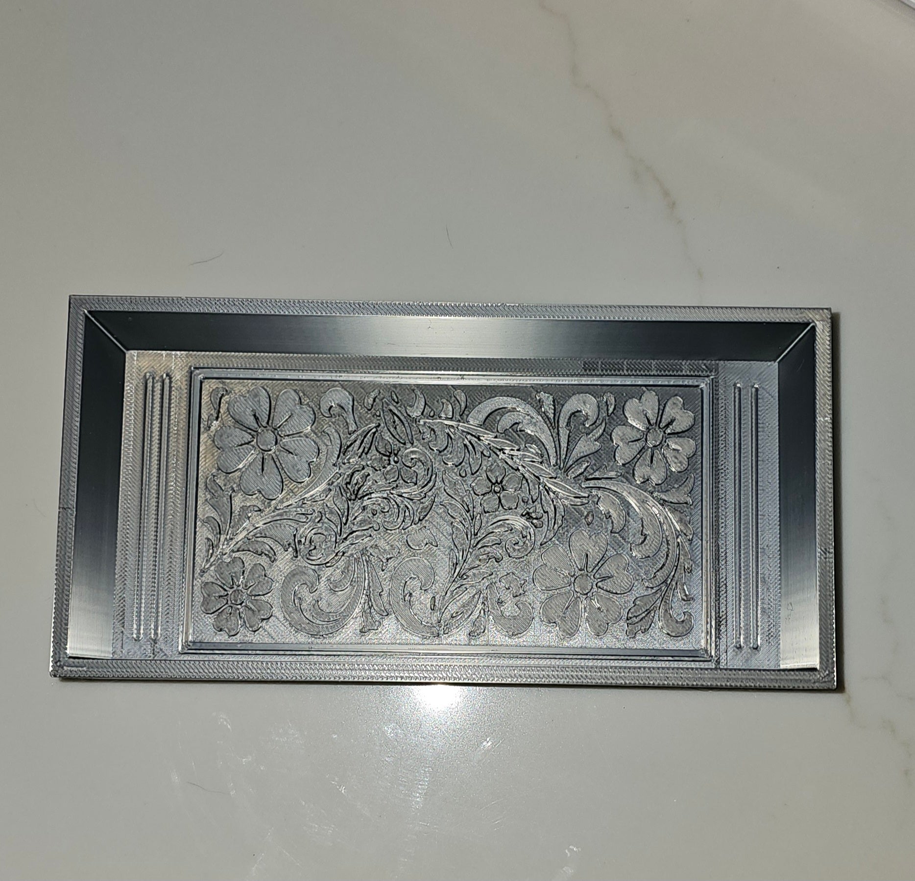 3d Print Silver Tooled Horse Trinket Gift Box with free horse keychain by Baha Ranch Western Wear - product image 3