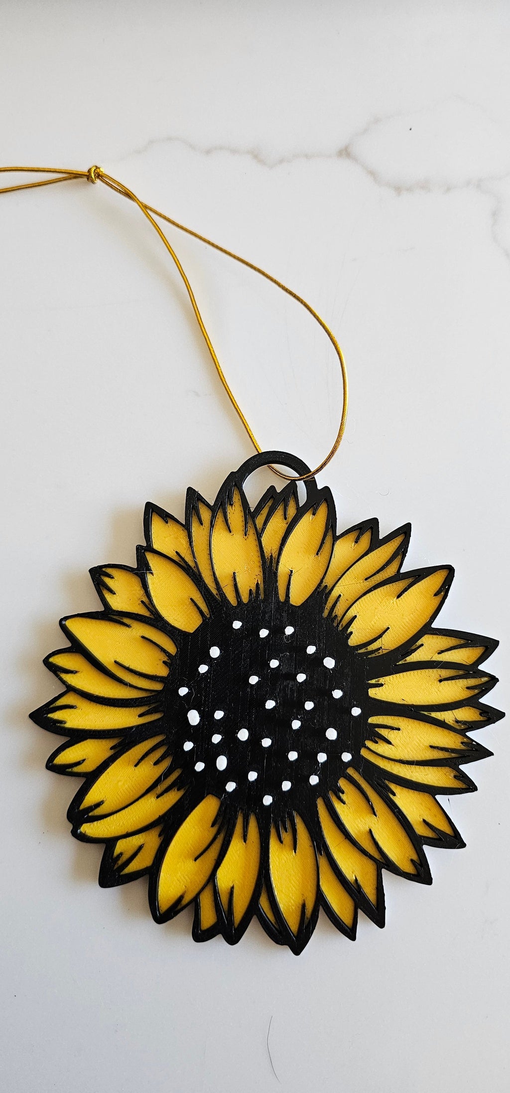 3D Print Ornament Sunflower Christmas Decoration Gift Made in America by Baha Ranch Western Wear