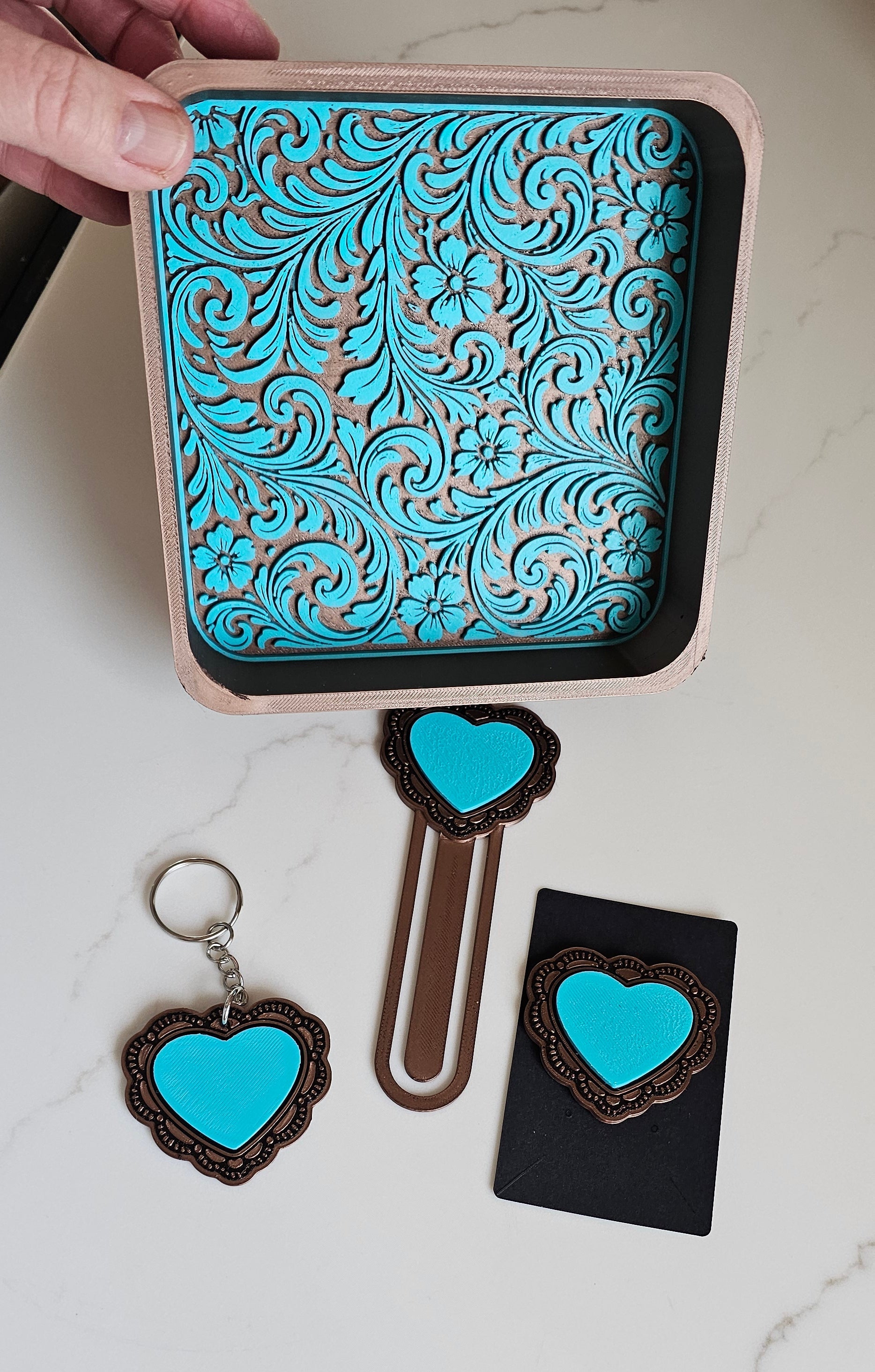 Baha Ranch 3D Deluxe Mom Daughter Bride Gift Set Tray Keychain Pin Bookmark by Baha Ranch Western Wear - product image 2