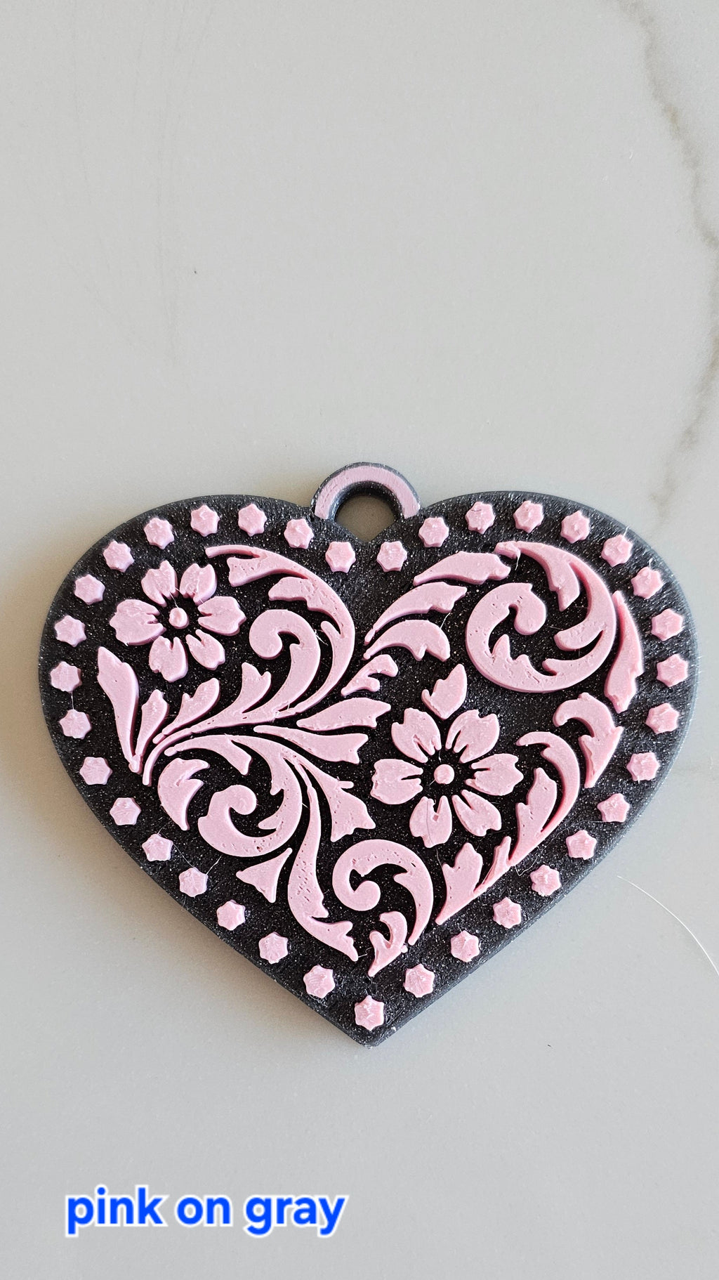 3d Printed Tooled Cowboy Cowgirl Heart Keychain or Purse Charm by Baha Ranch Western Wear - product image 15