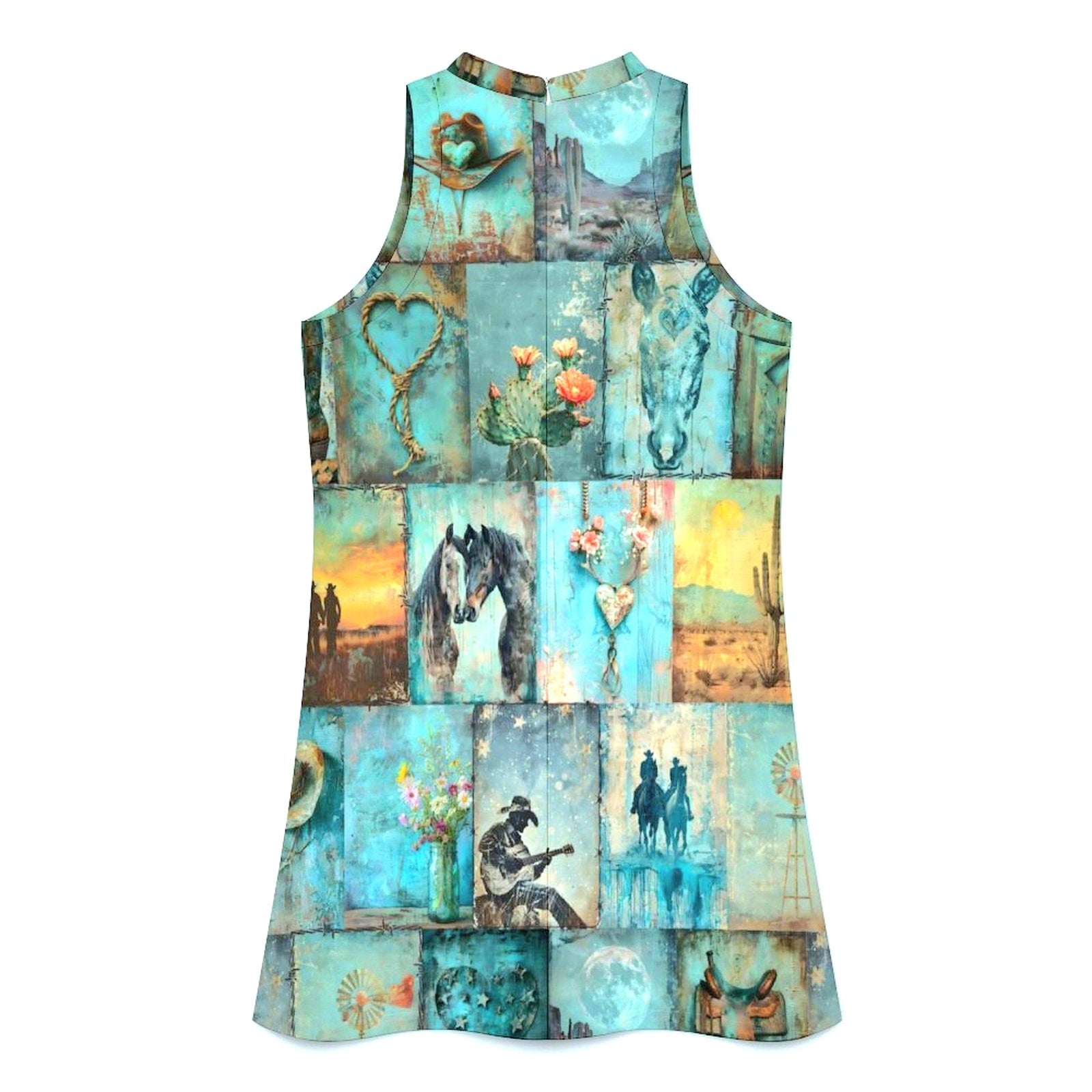 Baha Ranch Turquoise Dreams Sleeveless Mini Dress by Baha Ranch Western Wear - product image 4