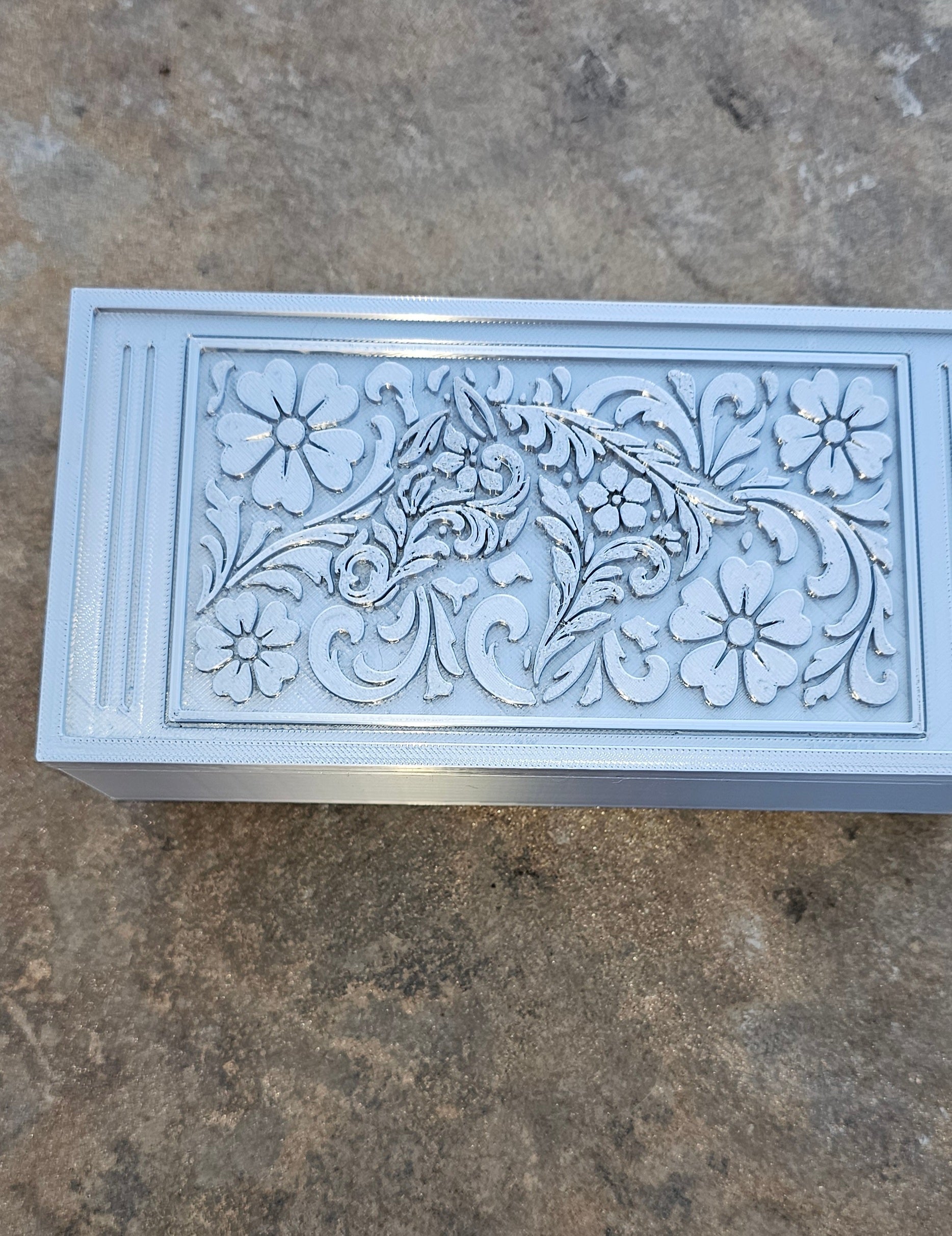 3d Print Silver Tooled Horse Trinket Gift Box with free horse keychain by Baha Ranch Western Wear