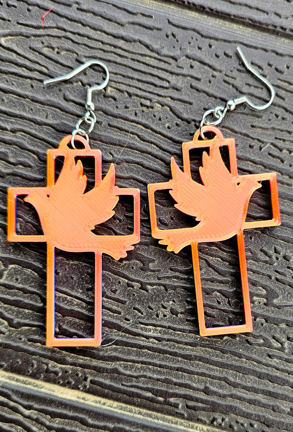 3D Print Christian Cross Faith Earrings Made in America by Baha Ranch Western Wear - product image 2