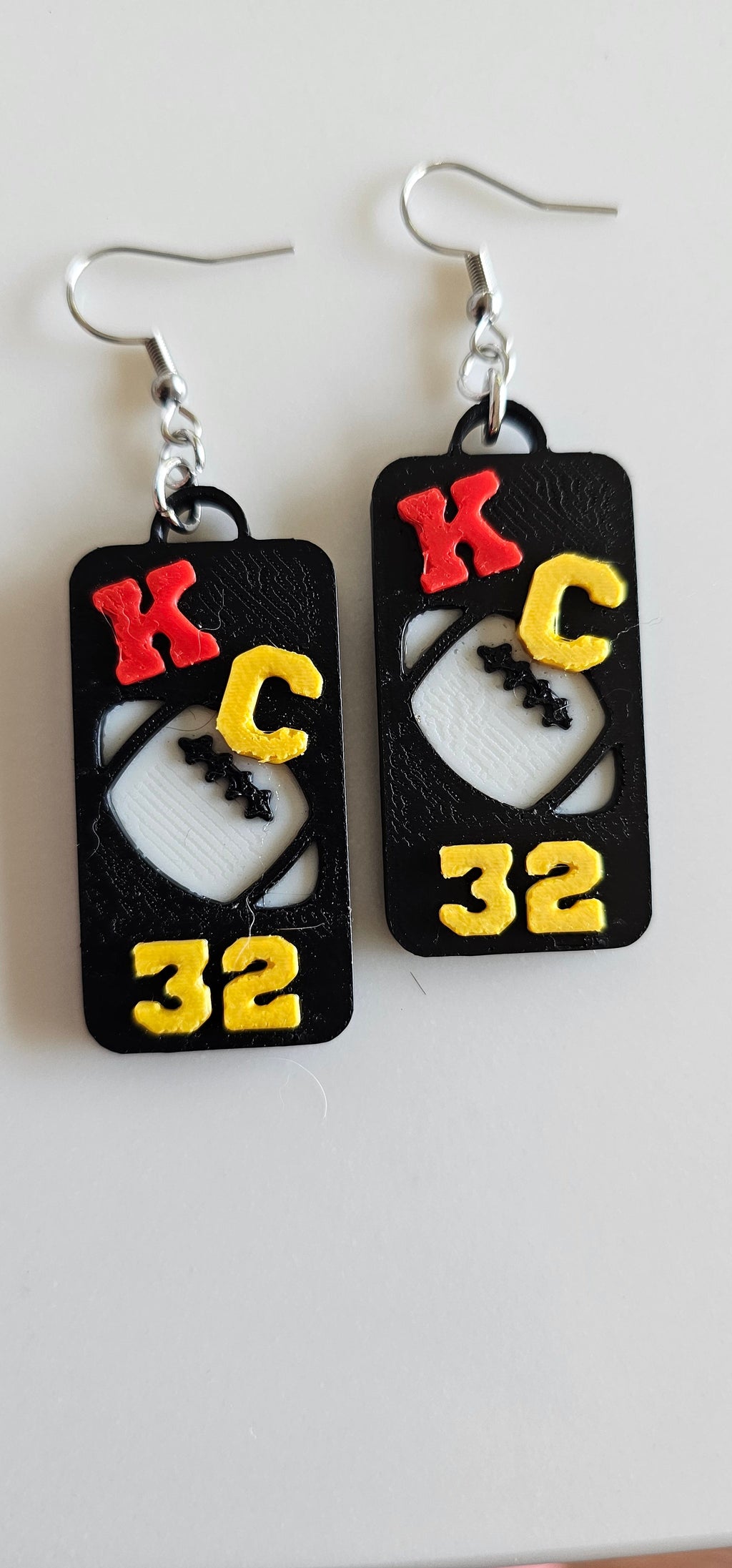 3D Print KC Chiefs Player Number Football Earrings choice of number by Baha Ranch Western Wear - product image 9
