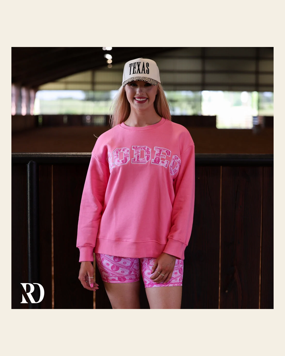 Mommy's Money | Rodeo Crewneck on a warm cream background