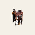 HILASON Western Horse Wade Saddle American Leather Ranch Roping Dark Brown | Hand Tooled & For Horses