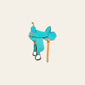 Hilason Western Horse Barrel Flex Tree Trail American Leather Saddle Turquoise