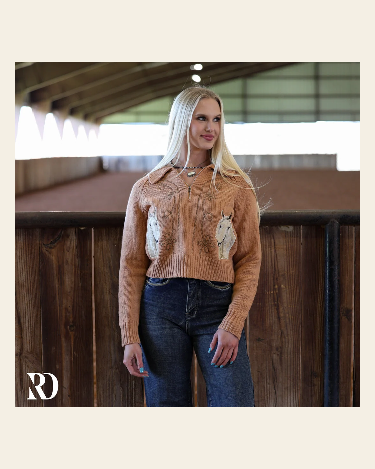 Saddle Ridge | Sweater on a warm cream background