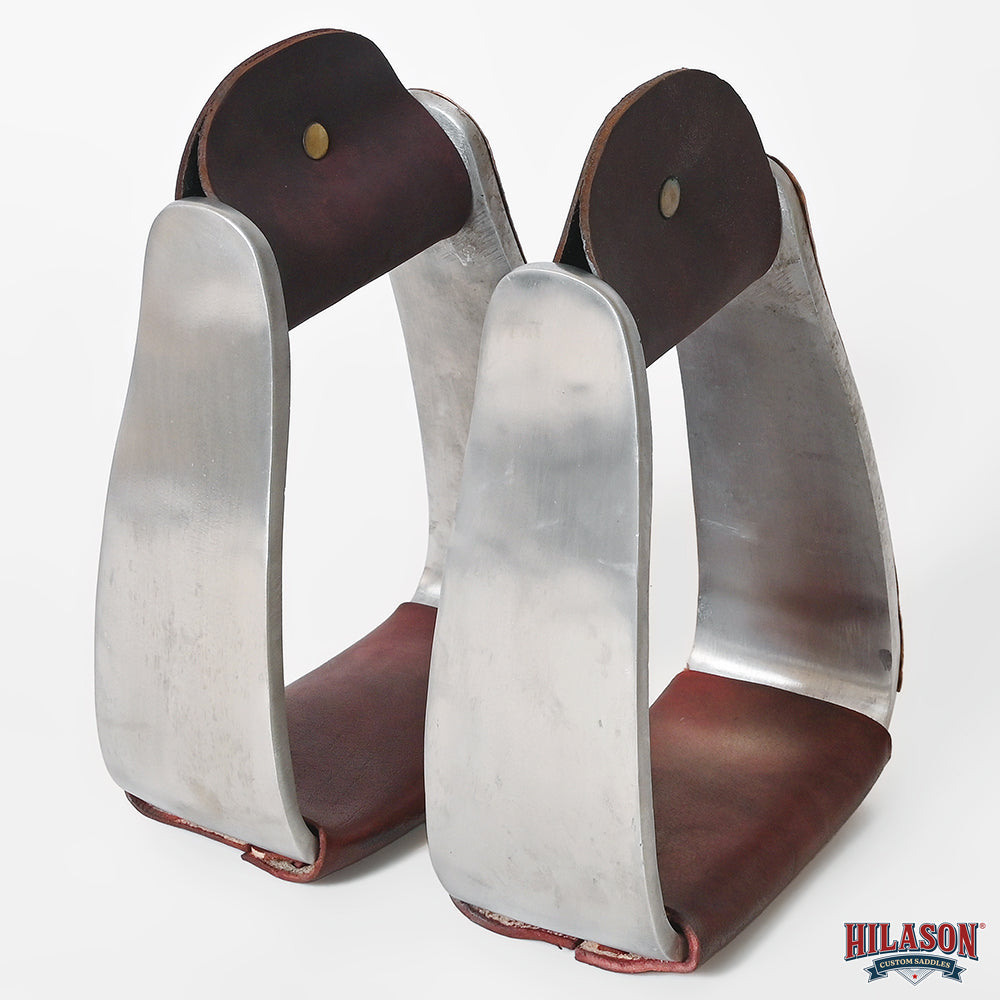 HILASON Saddle Stirrup Stirrups Pair Engraved Copper Card Suits Turquoise Chip Inlay Leather Treads