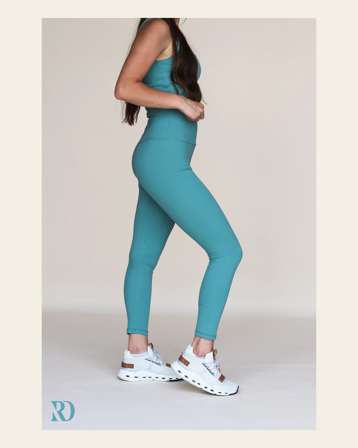 Vital Leggings | Sage on a warm cream background