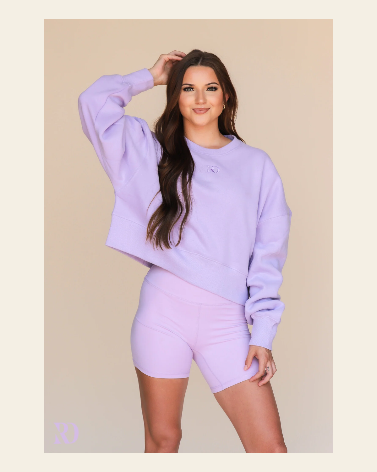 Warmup Pullover | Lilac on a warm cream background