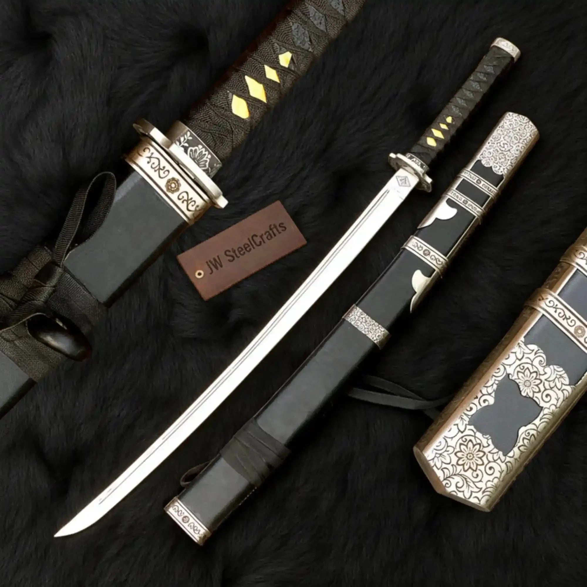 Handmade Samurai Style Katana High Carbon Steel Display Sword for Collectors