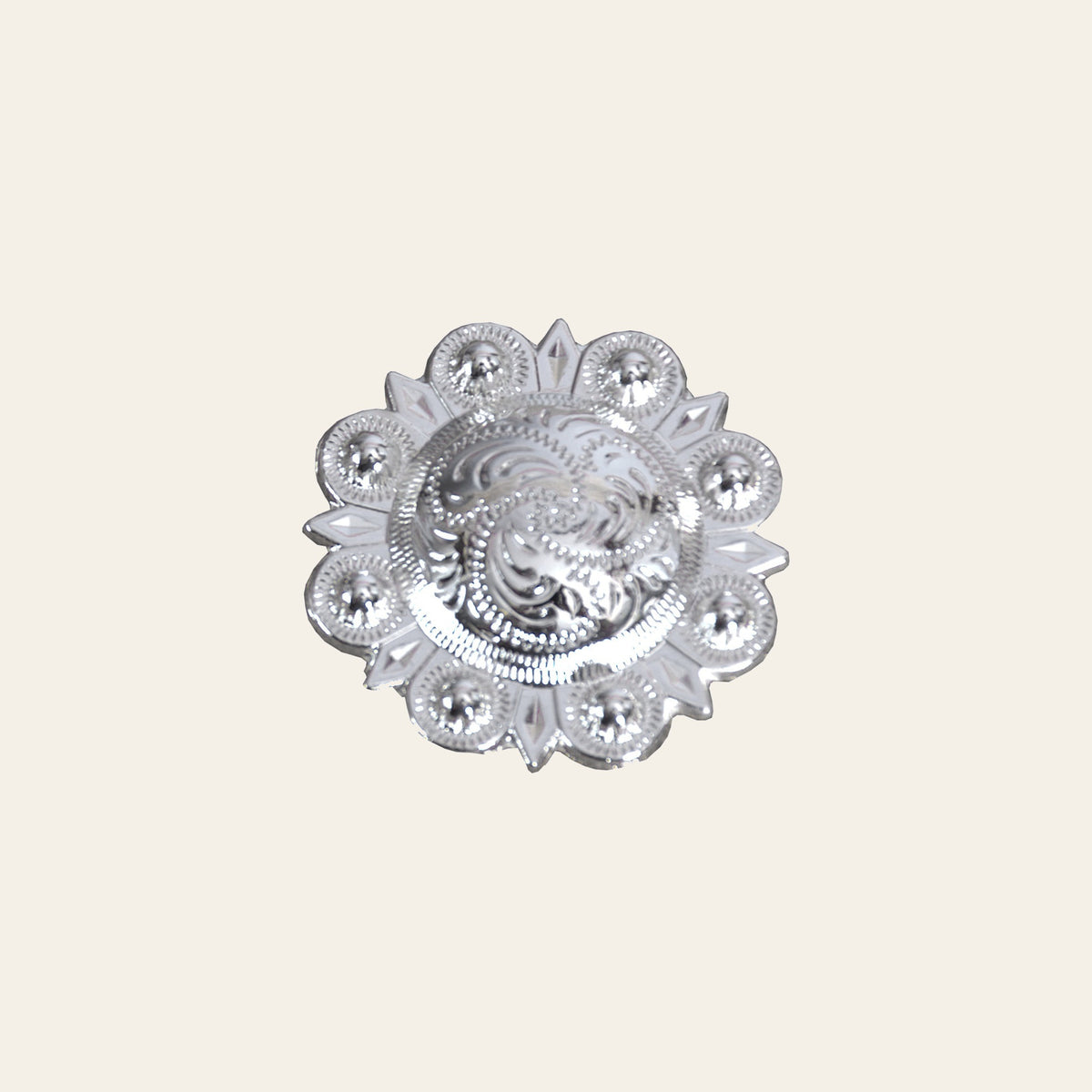 HILASON Pc Silver Engraved Round Screw Back Concho Headstall Horse Crystal AB, Aqua Marine and Lemon Color | Slotted Conchos