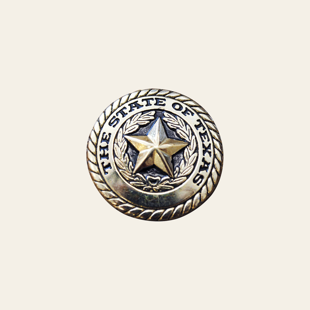 HILASON Screw Back Concho State Of Texas Star W/ Rope Edge Saddle | Western Belt Slotted Conchos