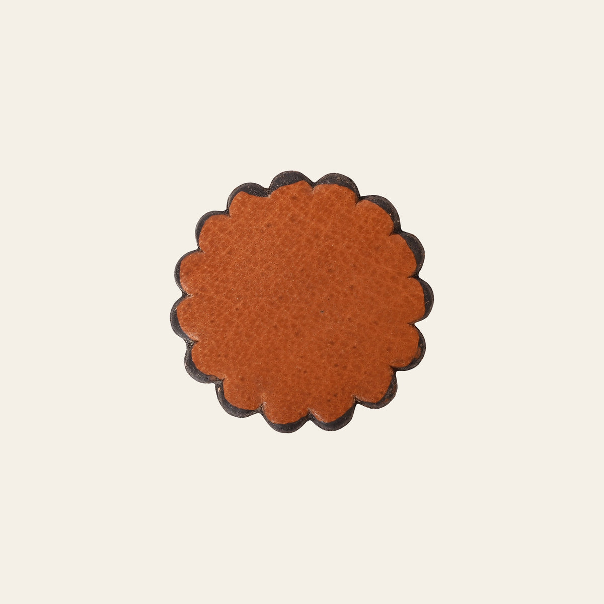 Set Of 06 Hilason Plain Scalloped Leather Rosette Concho Saddle Tack 1-1/2"