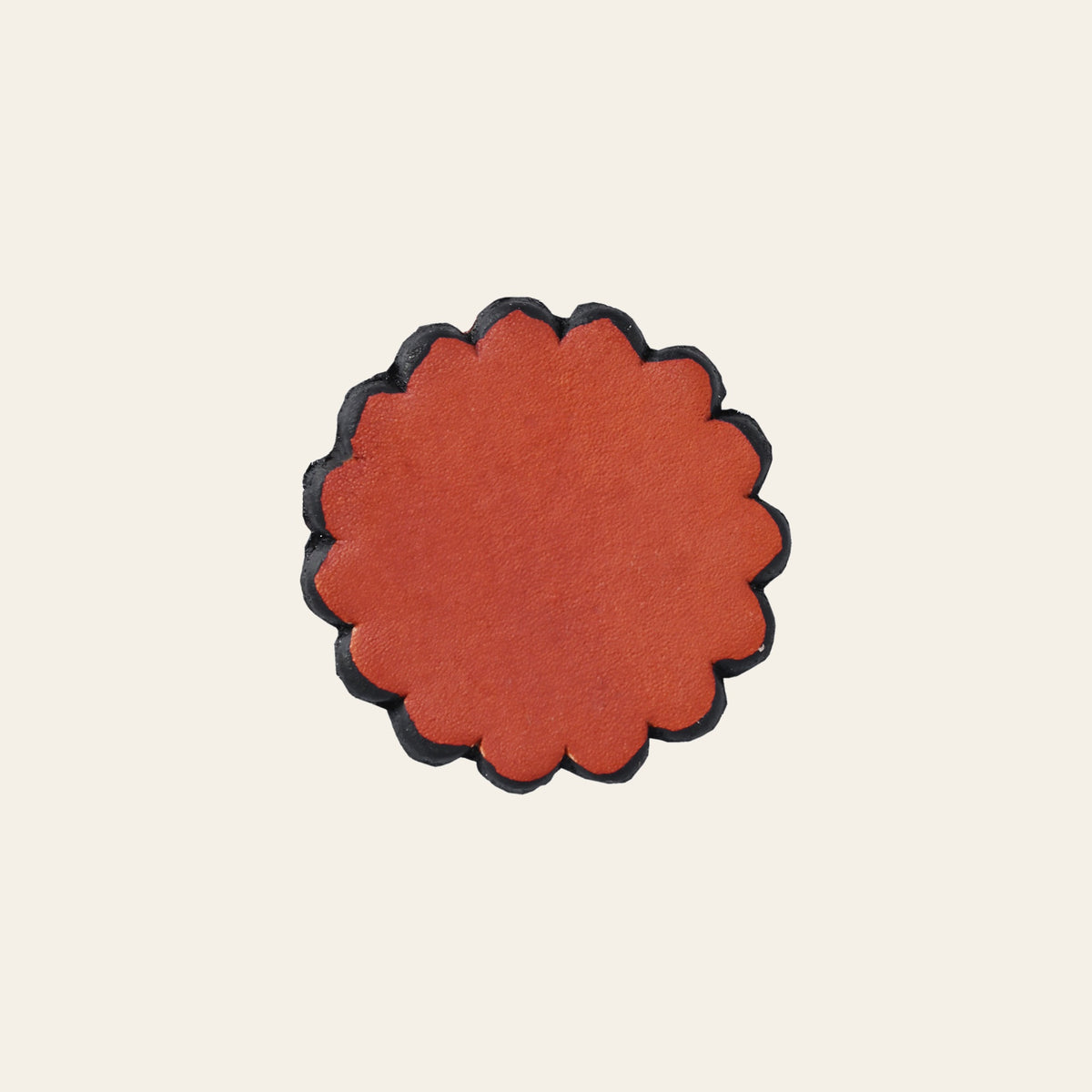 Set Of 06 Hilason Plain Scalloped Leather Rosette Concho Saddle Tack 1-3/4"