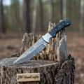 Handmade Damascus Bowie Knife with Micarta Handle