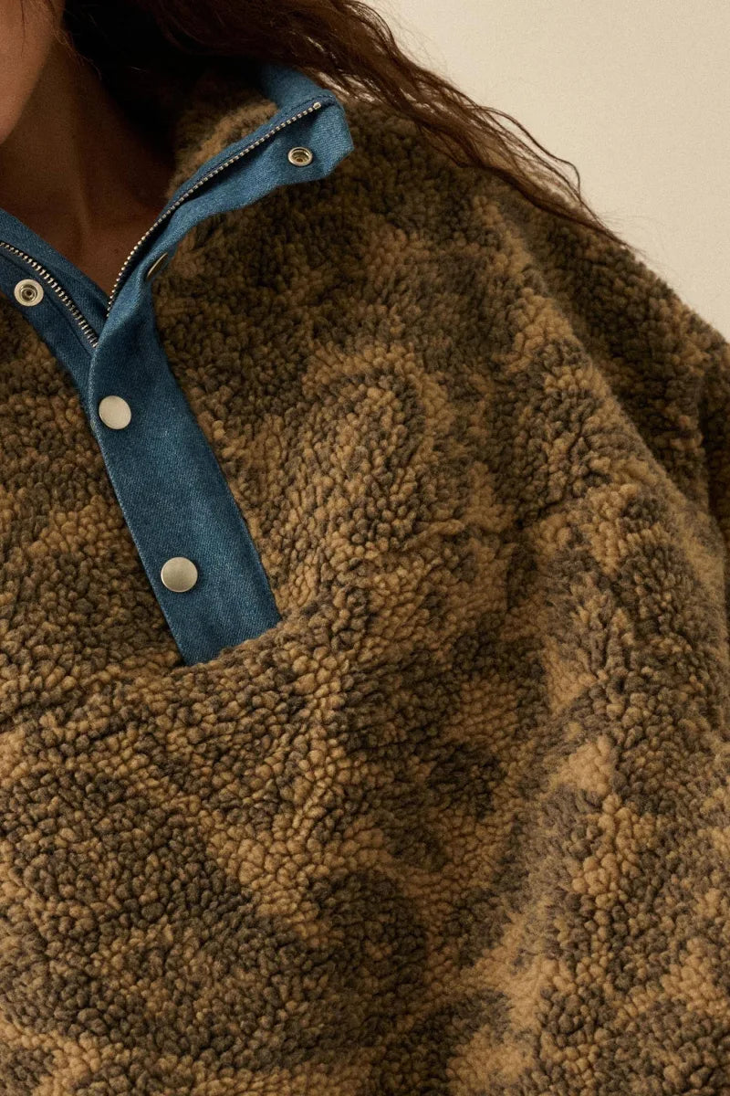 Paisley Sherpa Half Zip | Pullover — view 3