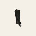 Short Small Ovation Ladies Half Chaps Pro Top Grain Leather Black