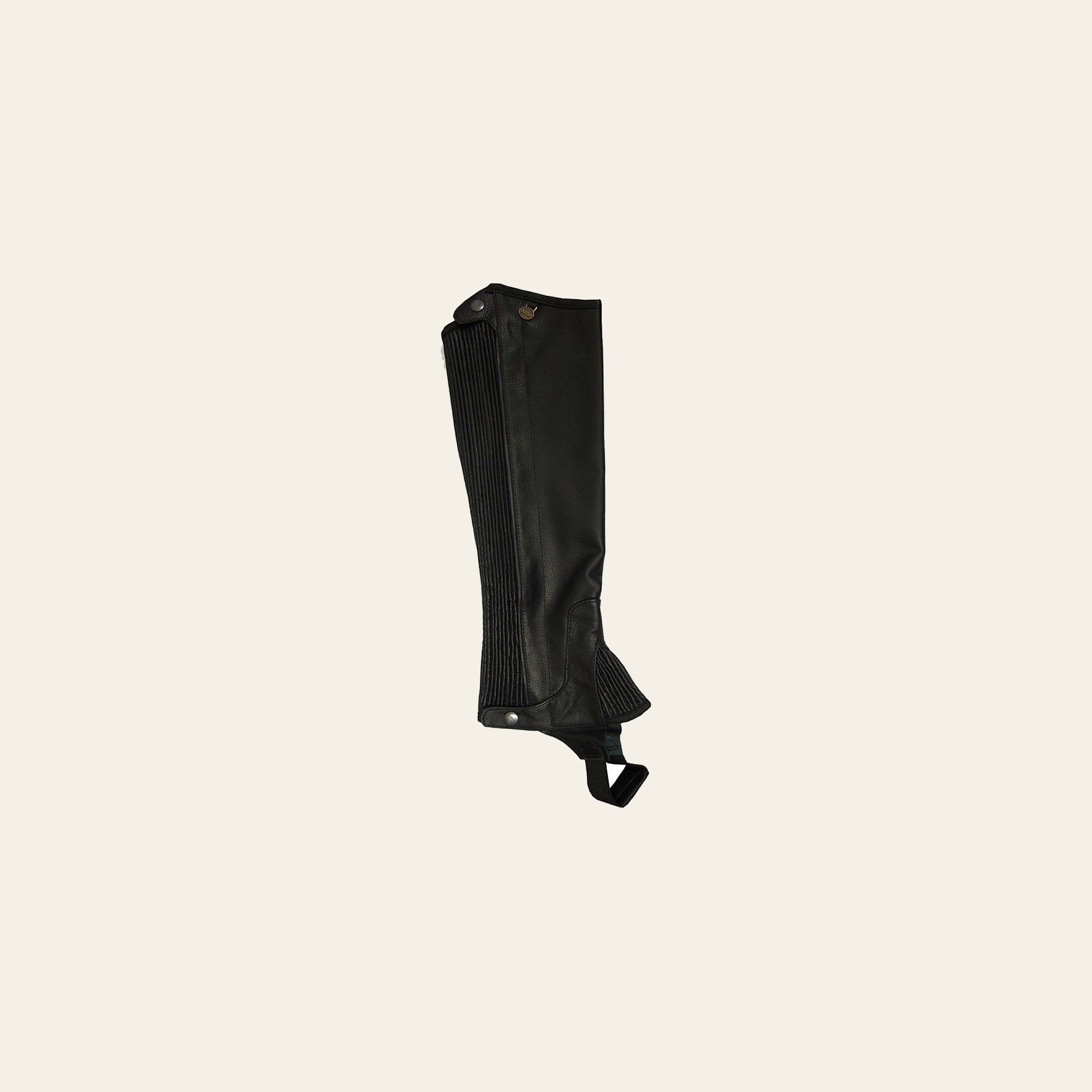 Short Small Ovation Ladies Half Chaps Pro Top Grain Leather Black