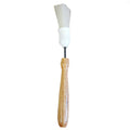 Hilason Show White Bristle Brush with Wooden Handle - Durable Grooming & Cleaning Brush