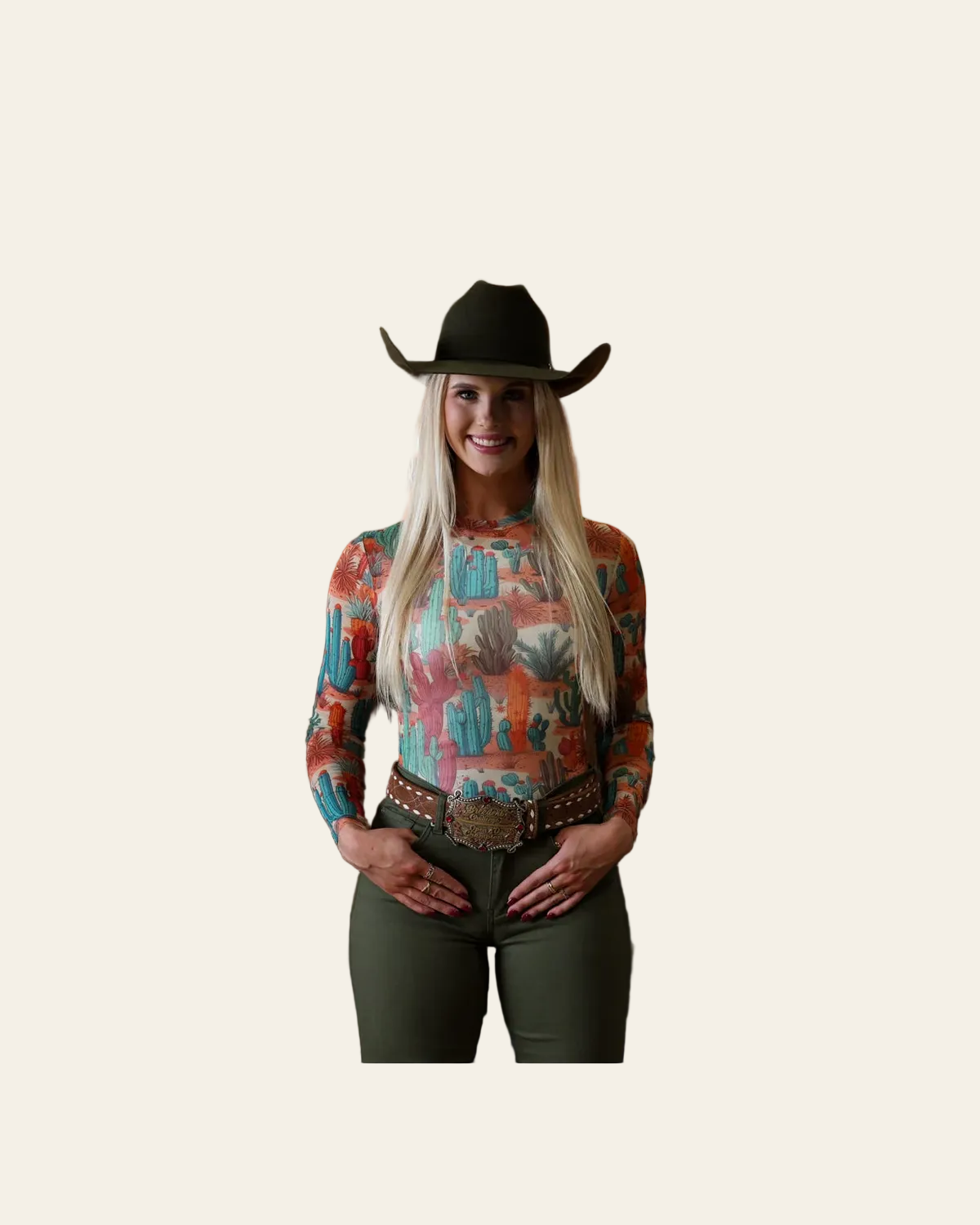 Sierra Mesh Layering Top on a warm cream background