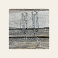 Western Boho Silver Fringe and Dot Dangle Fashion Earrings