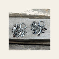 Western Silver Short Leaves Dangle Fashion Earrings