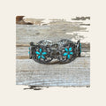 Country Silver Turquoise Flower Fashion Bracelet