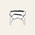 Hilason Mouth O Ring Low Port Gag Bit Solid Stainless Steel w/ leather strap | Horse Bits Western Training