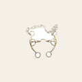 BAR H EQUINE Fixed Cheek Twisted Low Port Curb Bit Stainless Steel with Chain | Horse Bits Western Walking Training Equine for horses