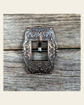 Small Star Copper Cart Buckle W176B on a warm cream background