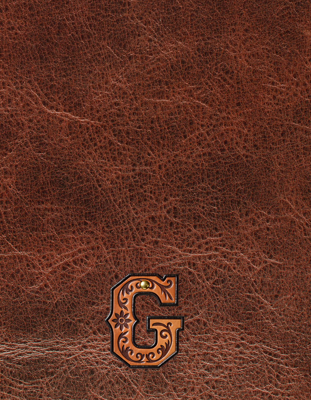 Baha Ranch Monogrammed Initial Western Leather Look Saddle Longhorn Cowboy Cowgirl Kitchen Dish Towels Made in America by...