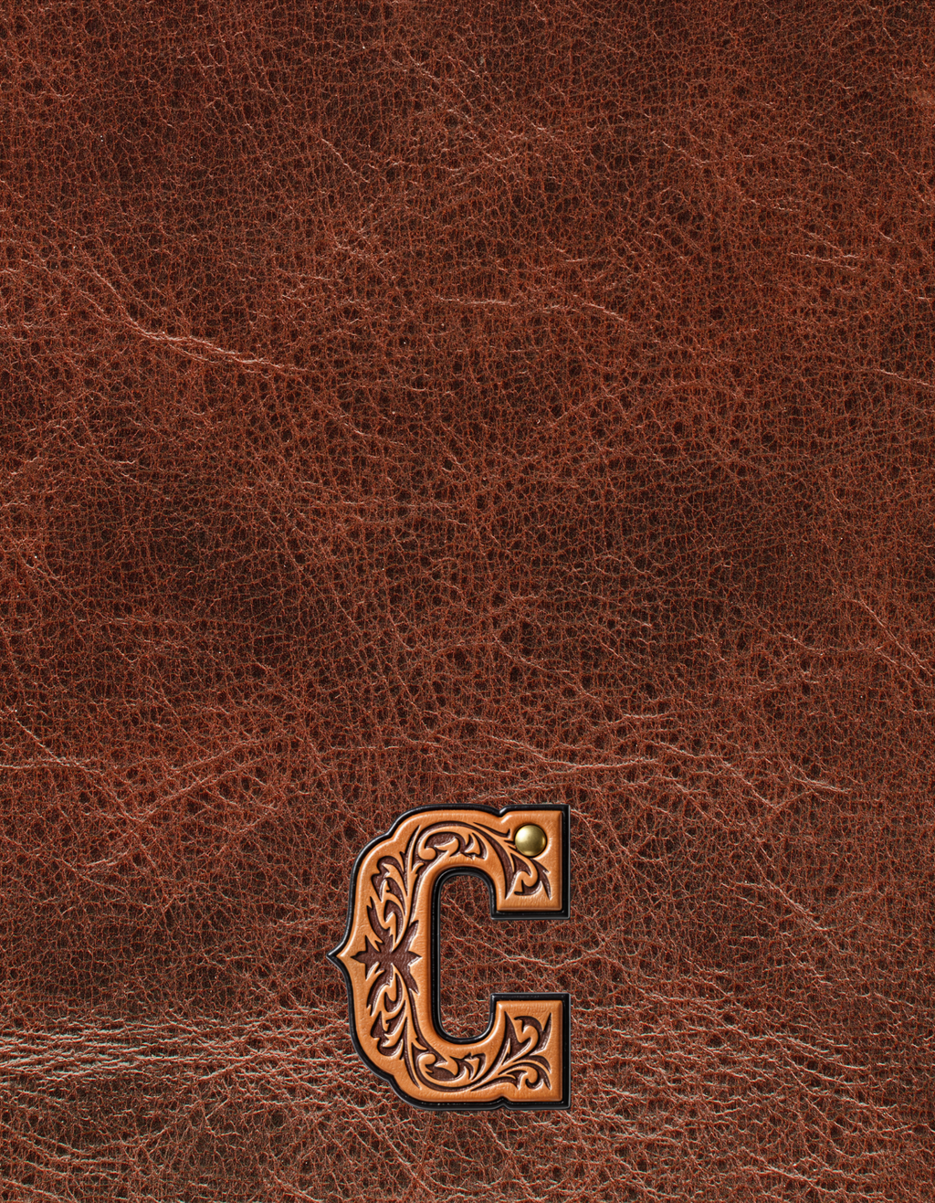 Baha Ranch Monogrammed Initial Western Leather Look Saddle Longhorn Cowboy Cowgirl Kitchen Dish Towels Made in America by...