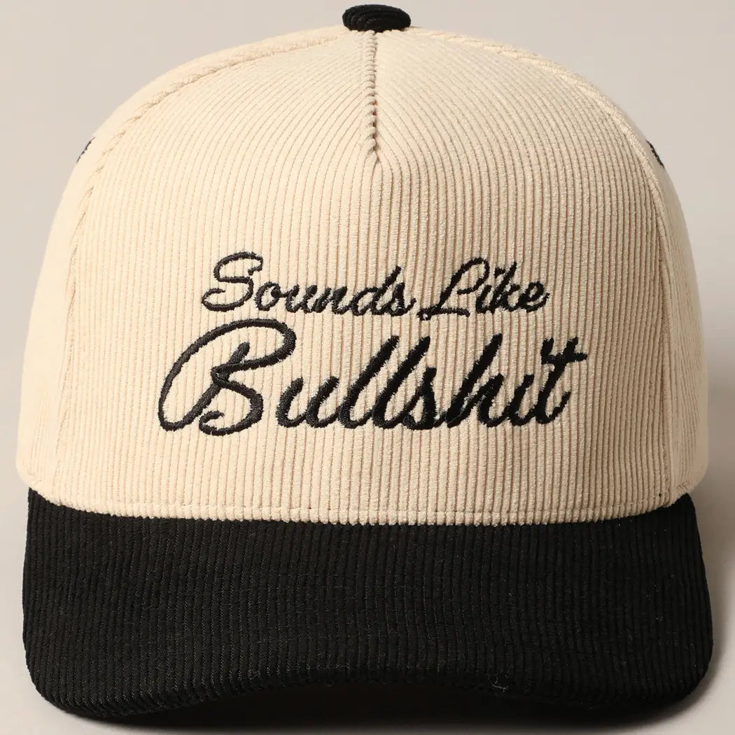 Sounds Like Bullshit Corduroy Trucker | Cap